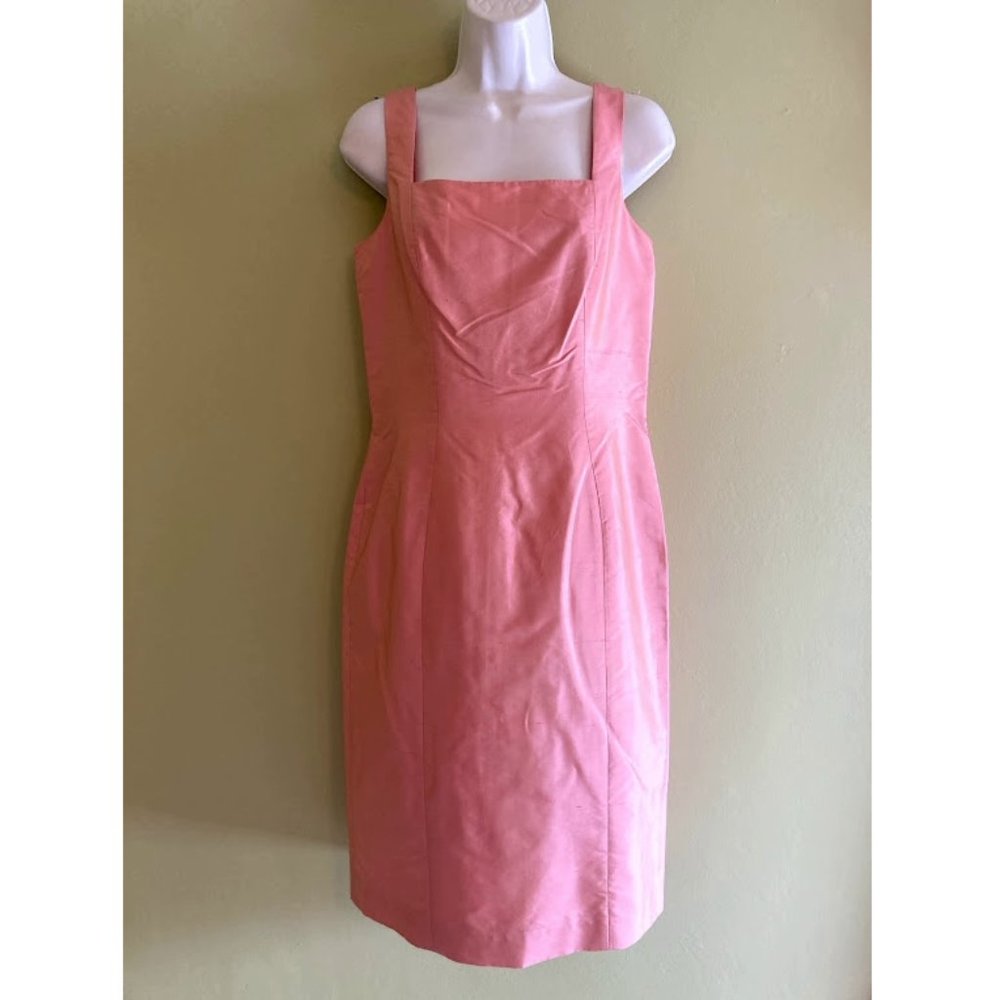 Coral Dupioni Silk Dress - Ann Taylor